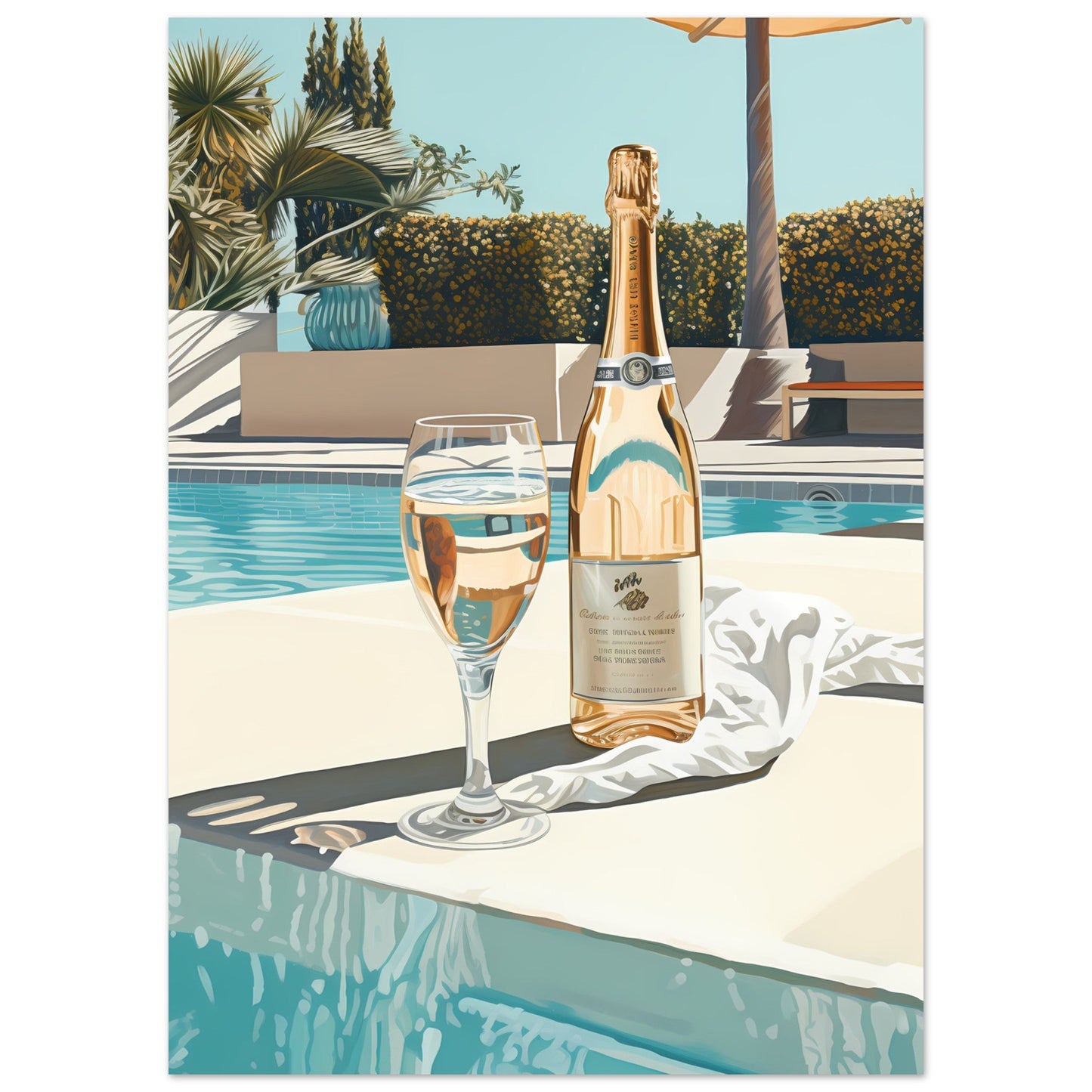 champagne - pool #poster# by ARTEXPRESSO