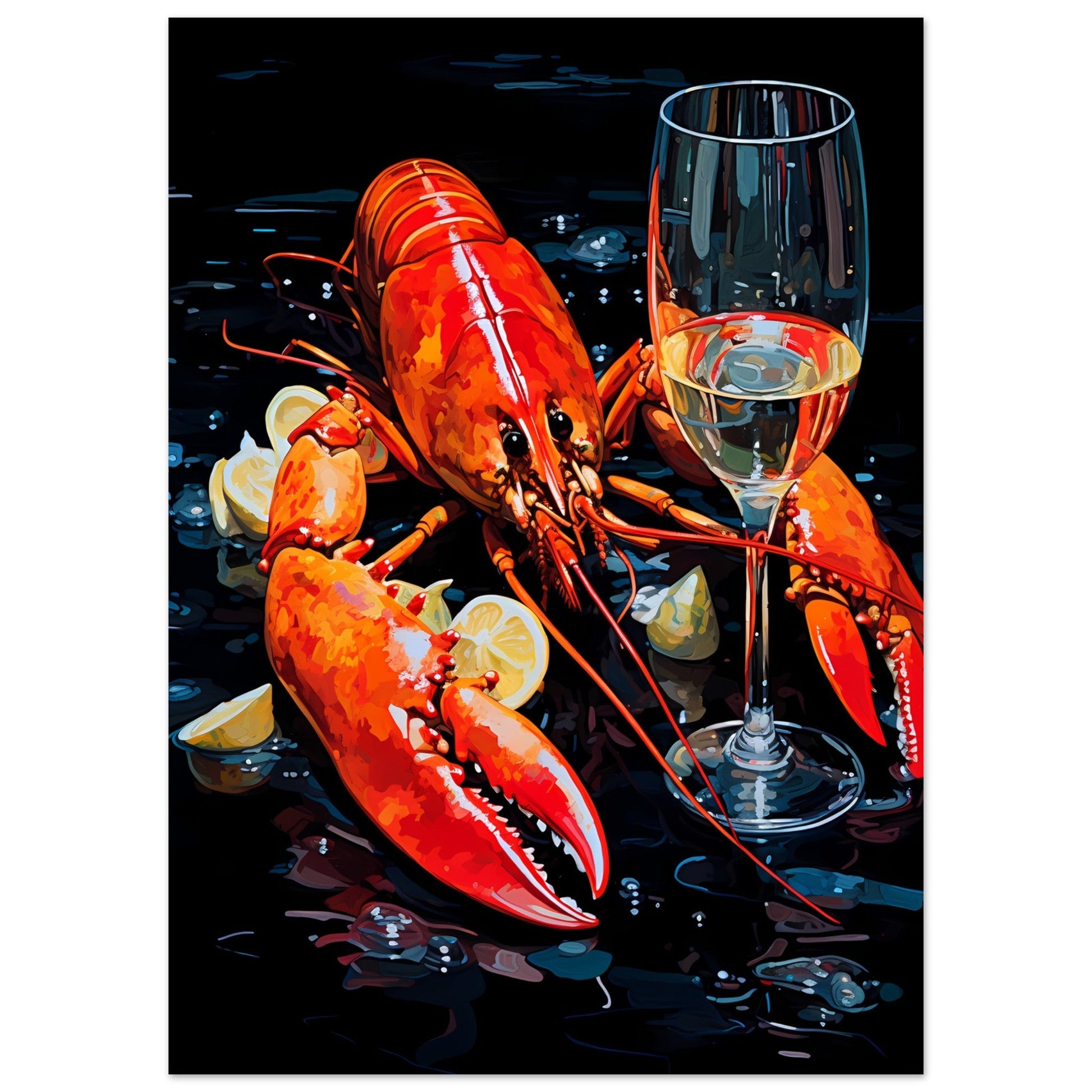 lobsters white vine #poster# by ARTEXPRESSO