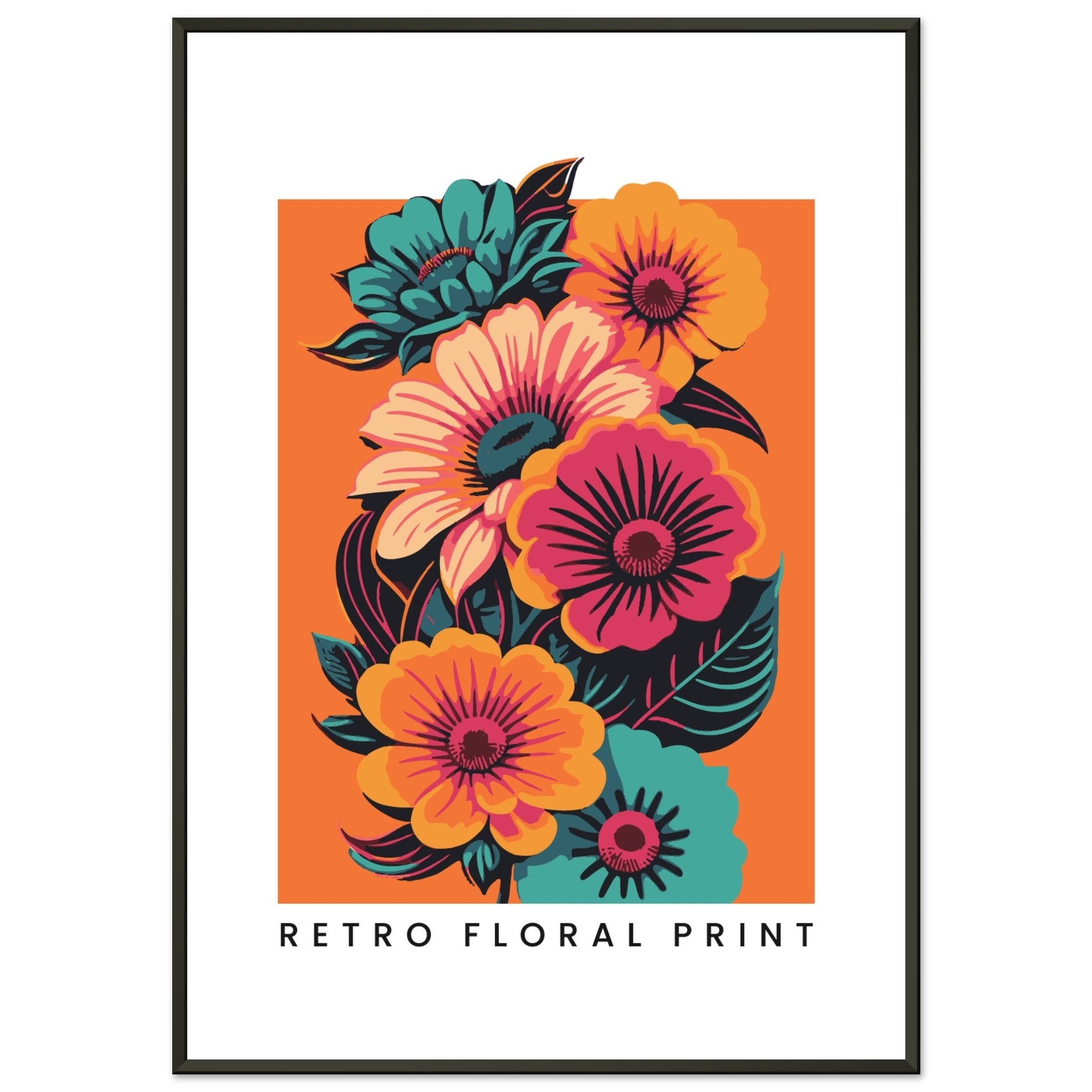 retro floral #poster# by ARTEXPRESSO