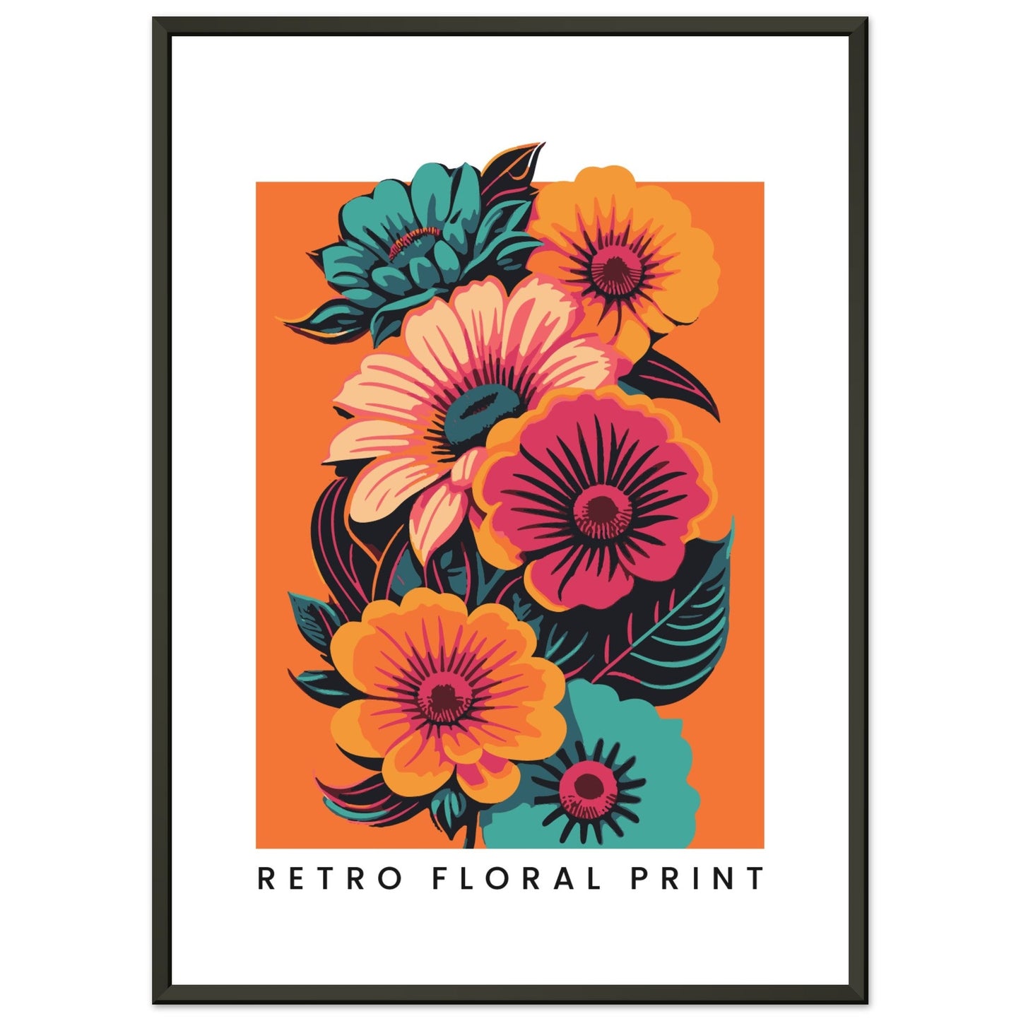 retro floral #poster# by ARTEXPRESSO