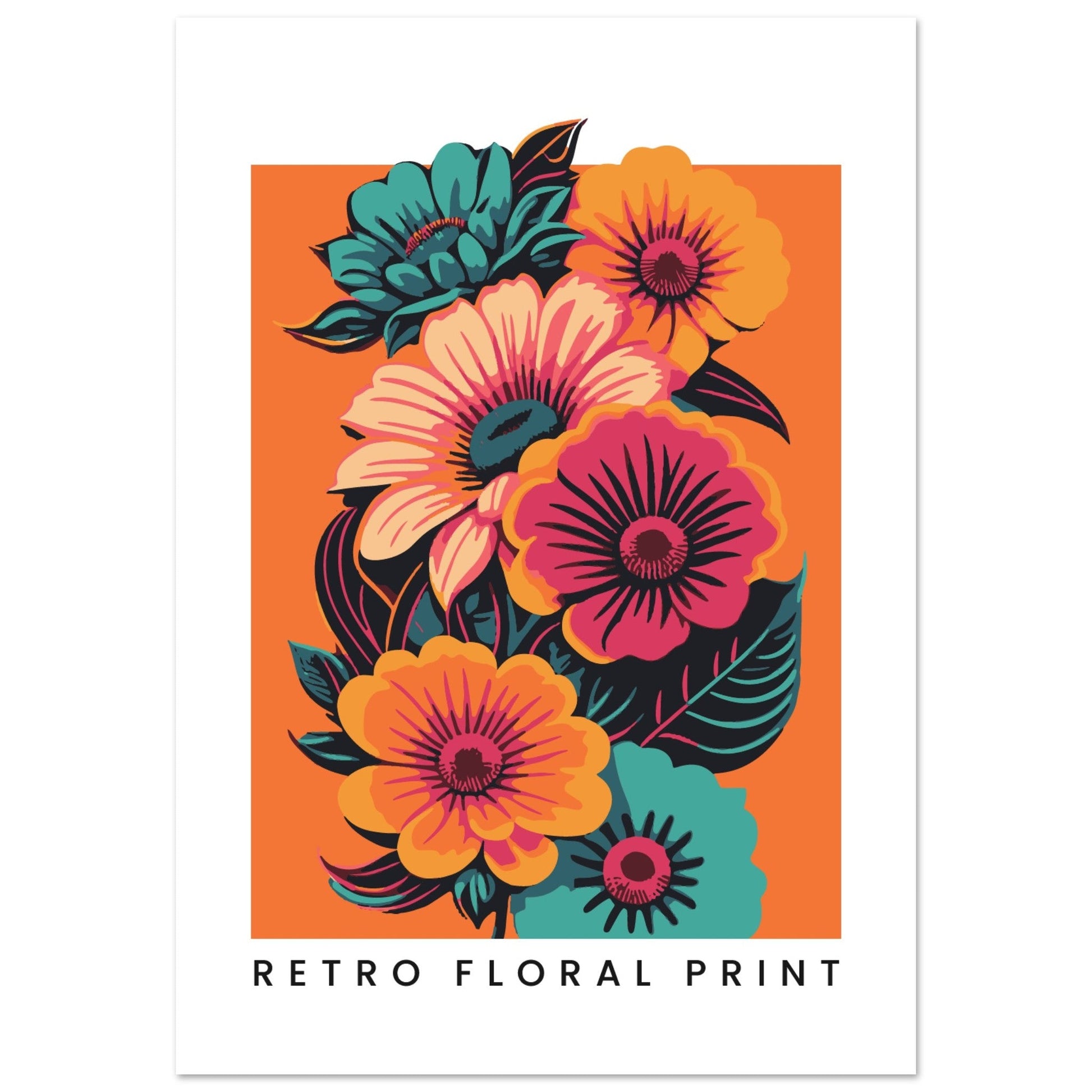 retro floral #poster# by ARTEXPRESSO