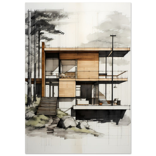 wooden house #poster# by ARTEXPRESSO